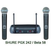 микрофон SHURE PGX242/BETA58A радиосистема 2 микрофона BETA 58.кейс.