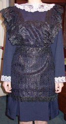 школьный фартук черный и белые