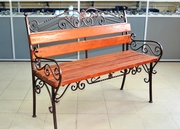 скамейка кованая ручной работы с полимерным покрытием