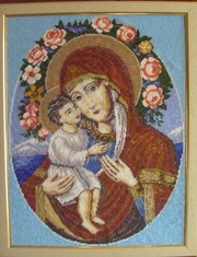 Продаются картины и иконы вышитые бисером