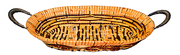 плетённый поднос овальный арт. HF8405