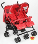 МВ,  КОЛЯСКА-трость д/двойни А6670 UrbanDuo (LiderKids),  ал.рам, 3п.сп, 5