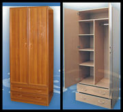 шкаф новый для белья и платья 2хдверный с накладками