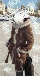 Дубленка натуральная из тоскана с капюшном,  производство Турция