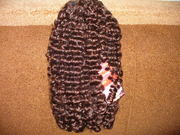 Новый шиньон-хвост темно-каштановый.