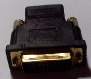 Переходник DVI-I 24+5 Male To HDMI Female 24K Gold Converter Adapter.