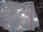 Полипропиленовые мешки БУ белые на 50 кг = 5 руб/штука.