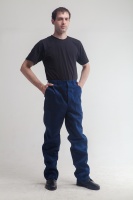 Брюки рабочие синие.