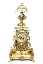 Большие бронзовые каминные часы Франция S.Marti 1860-1870г.    