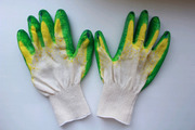 Перчатки хб с двойным латексом