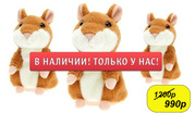 Говорящий хомяк повтарюшка 
