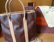 Etro сумка, натуральная кожа, канвас.