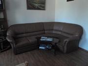 Диван угловой кожанный + кресло