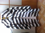 Норковая шуба с капюшоном