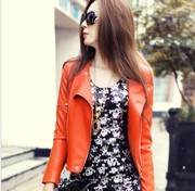 Первые кожаные куртки весна 2013 новой корейской версии Тонкий шею с к