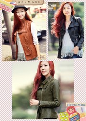 Осень 2013 съемной втулки PU кожаный жакет мотоцикла весной короткий п