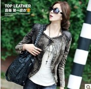 Новые корейские женщины строчкой джинсовую куртку джинсовую куртку джи