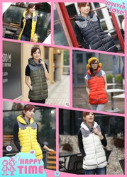 2013 осенью и зимой женщины вниз жилет пальто и длинные участки тонкий