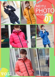 2013 новых мужчин вниз пальто на вате и длинные участки с капюшоном ко