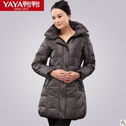 Duck Женщины Вниз Длинный тонкий леди пуховик женщины толстые зимние B