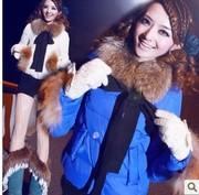 GRYR111 2013 новых зимних Маленькая мисс Дини Тонкий съемный меховой в