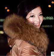 GRYR06 2013 зима новый большой енот Мисс Мао Линг утолщение Slim Down