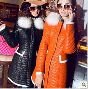 GRMY16 2013 новая зимняя леди Тонкий кожи енота меховым воротником пал