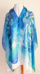 Изделия из натурального шёлка, ручная роспись.