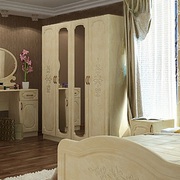 Новый шкаф из красивого гарнитура.Цвет слоновой кости с перламутром