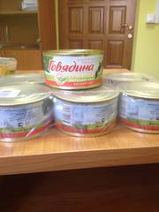 Говядина тушенная высший сорт, ГОСТ Р 54033-2010.