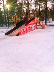 Деревянная Заливная Зимняя горка
