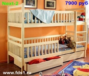 Кровать двухъярусная “Next 2” из массива