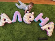 Подушки-буквы. Гирлянды для кроватки.