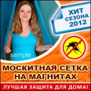 Антимоскитная сетка на магнитах на дверной проём