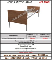Кровать металлическая одноярусная производство  Рязань. Артикул 30201.