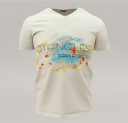 Футболка мужская с принтом (оптом),  V-воротник