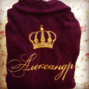 Именной махровый халат на заказ