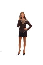 Женская короткая дизайнерская дубленка VALENTINI.