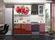 Кухня эконом-класса Гранат с фотопечатью на фасадах