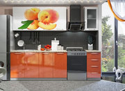 Кухня эконом-класса Персик с фотопечатью