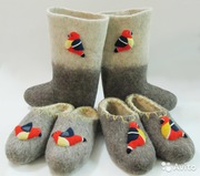 Эксклюзивные валенки и тапки из шерсти (новые)