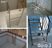 Лестницы для бассейна из нержавеющей стали.