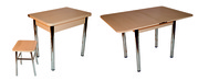 Обеденные столы оптом,  напрямую от производителя. Хром.