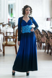 Длинное вечернее платье+болеро артикул - Артикул: Am7059-12