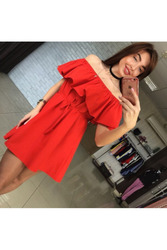 Платье прямого кроя с воланами артикул - Артикул: Am9211-4