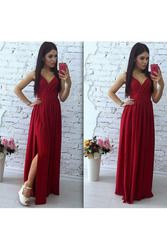 Длинное платье с декольте артикул - Артикул: Am8033-1