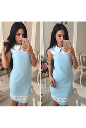 Платье прямого кроя с воротничком артикул - Артикул: Am9213-2