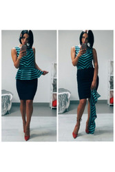 Элегантное платье с баской артикул - Артикул: Ам9228-1