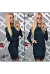  Оригинальное платье с гипюровой оборкой	 артикул - Артикул: Ам9258-1	