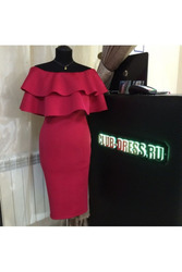  Элегантное платье с волонам	 артикул - Артикул: Ам9227-6	